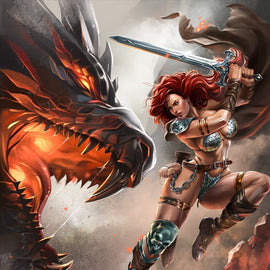RED SONJA #16 - KATYA SINYUKHINA COVER A VIRGIN VARIANT KNIGHT OF COMICS EXCLUSIVE LTD 300