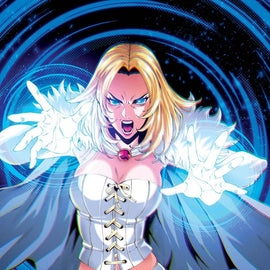 EMMA FROST WHITE QUEEN #1 - GODTAIL VIRGIN VARIANT KNIGHT OF COMICS HEROESCON KNIGHT OF COMICS EXCLUSIVE LTD 1000