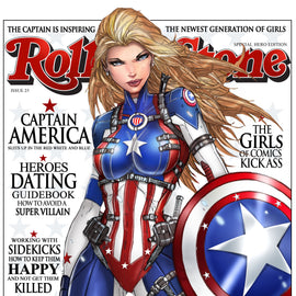 Captain America Rolling Stone Print