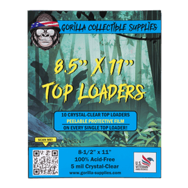 8.5x11 Print Toploaders - 100 COUNT CASE
