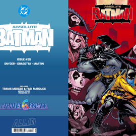 ABSOLUTE BATMAN #25 TRAVIS MERCER FOIL TRADE & COLOR SPLASH VIRGIN EXCLUSIVE + DELL'OTTO VARIANT