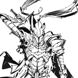 FAME: CHUGONG SOLO LEVELING - VIKTOR MILLER GAUSA IGRIS COVER A WHITE METAL FANEXPO NEW ORLEANS KNIGHT OF COMICS EXCLUSIVE LTD 5