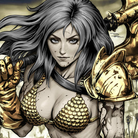 SONJA REBORN #4 - KARN KIRK RATANASIN COVER B FANEXPO NEW ORLEANS KNIGHT OF COMICS EXCLUSIVE LTD 100