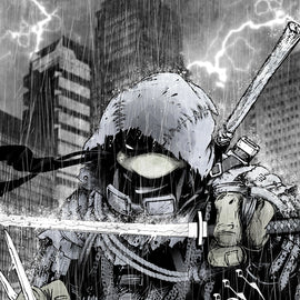 TMNT THE LAST RONIN TRAINING DAY #1 - STAN YAK COVER B VIRGIN B&W VARIANT KNIGHT OF COMICS NYCC 2026 EXCLUSIVE LTD 600