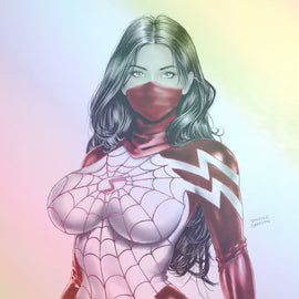 WAIFU CHRONICLES #1 - GHOST SPIDER COSPLAY - TIM GRAYSON COVER C FOIL KNIGHT OF COMICS EXCLUSIVE LTD 10