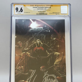 [SIGNED DONNY CATES | RYAN STEGMAN][FOIL] VENOM #3 UNKNOWN COMICS EXCLUSIVE FACSIMILE STEGMAN VIRGIN NYCC VAR [CGC 9.6 YELLOW LABEL][IN STOCK]