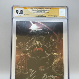 [SIGNED DONNY CATES | RYAN STEGMAN][FOIL] VENOM #3 UNKNOWN COMICS EXCLUSIVE FACSIMILE STEGMAN VIRGIN NYCC VAR [CGC 9.8 YELLOW LABEL][IN STOCK]