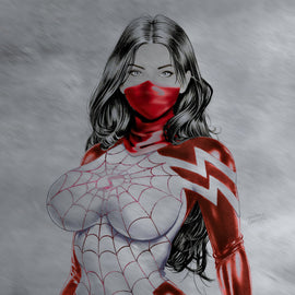 WAIFU CHRONICLES #1 - GHOST SPIDER COSPLAY - TIM GRAYSON COVER C METAL KNIGHT OF COMICS EXCLUSIVE LTD 5