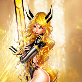Magik Kneeling Yellow Print