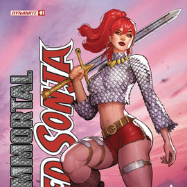 [SIGNED by David Nakayama] IMMORTAL RED SONJA #1 DAVID NAKAYAMA EXCLUSIVE FOIL STAMPED LOGO VAR (11/30/2022)