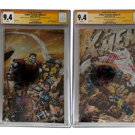 [TRIPLE SIGNED CGC YELLOW LABEL 4 PACK FOIL] X-Men 1991 #1 Facsimile Jim Lee | Claremont |  Williams Cover Var [Set #2]