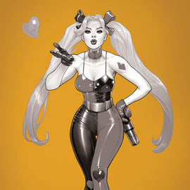 [FOIL] HARLEY QUINN #22 UNKNOWN COMICS DAVID NAKAYAMA GOLD FOIL VIRIGN NYCC 2022 B&W COLOR BLEED VAR (09/28/2022)