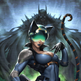 Absolute Catwoman #1 Alpha Exclusives pre-order. Art by Kunkka Green virgin variant